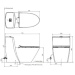 Bồn cầu INAX AC-919VRN/ BW1 (AC919VRN) 1 khối nắp êm CF-606VS - Ảnh 2