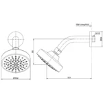 Bát sen gắn tường TOTO TBW01012B 102mm - Ảnh 2