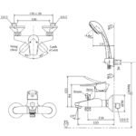 Vòi sen tắm INAX BFV-1003S-2C (BFV1003S2C) nóng lạnh - Ảnh 2