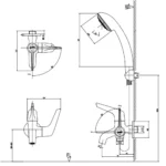 Vòi sen tắm INAX BFV-17-4C (BFV174C) lạnh, tay sen 4C - Ảnh 2