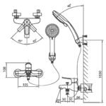 Vòi sen tắm INAX BFV-313S-5C (BFV313S5C) nóng lạnh, tay sen 5C, 1 chế độ - Ảnh 2