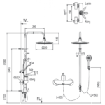 Sen Cây INAX BFV-41S (BFV41S) nóng lạnh, tay sen dáng tròn - Ảnh 3