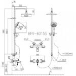 Sen Cây INAX BFV-6015S (BFV6015S) nhiệt độ, tay sen 3C massage 5 chế độ - Ảnh 6