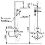 Sen cây INAX BFV-71SEC (BFV71SEC) âm tường - Ảnh 2