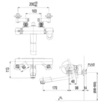 Vòi sen tắm INAX BFV-8145T (BFV8145T) nhiệt độ, tay sen dáng trụ, 1 chế độ - Ảnh 2