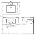 Chậu rửa mặt lavabo TOTO LW1536V#XW/ TL516GV âm bàn, kèm giá đỡ TL516GV - Ảnh 5