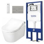 Bồn cầu TOTO CW542HME5UNW1/ TCF795C2Z#NW1/ WH172AAT/ MB175M#SS treo tường (giấu dây), nắp điện tử TCF795C2Z