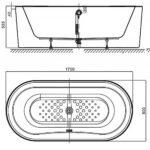 Bồn tắm American Standard BTAS6704 đặt sàn, dòng Acacia - Ảnh 2