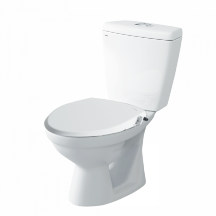 Bồn cầu INAX C-108A+CW-S15VN/ BW1 (C108VA) 2 khối nắp rửa cơ S15VN (xả gạt)