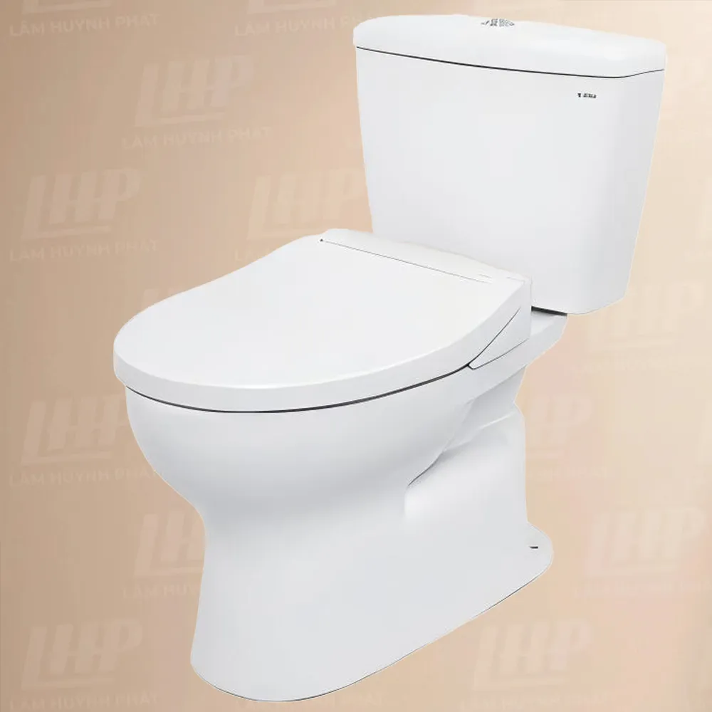 Bồn cầu TOTO CS300DRE2#W Bồn cầu TOTO CS300DRE2#W 2 khối nắp êm TCW07S - Ảnh 1