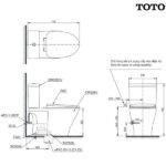 Bàn cầu TOTO CS302DE2#W 2 khối nắp êm TCW07S - Ảnh 2