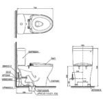 Bồn cầu TOTO CS769CDRW15#XW 2 khối (Giấu dây), nắp điện tử TCF24460AAA - Ảnh 5