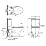 Bồn cầu TOTO CS945PDW14#XW 2 khối (Thoát ngang), nắp điện tử TCF24410AAA - Ảnh 2