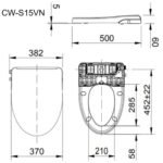 Nắp bồn cầu INAX CW-S15VN/ BW1 rửa cơ (CWS15VN) - Ảnh 4