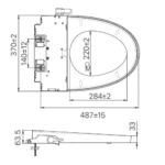 Nắp bồn cầu INAX CW-S32VN-1/ BW1 rửa cơ (CWS32VN1) - Ảnh 3