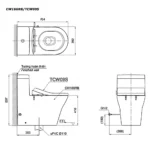 Bồn cầu TOTO CW166RB#XW 1 khối, nắp điện tử TCF33320GAA dòng S2 - Ảnh 5