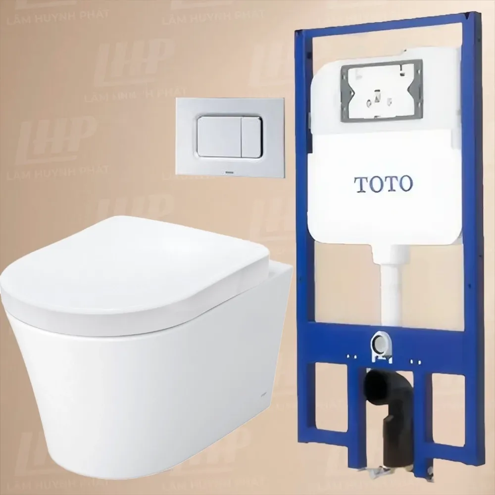 Bồn cầu TOTO CW553#XW/TC384CVK#W Bồn cầu TOTO CW553#XW/TC384CVK#W/WH172A/MB170P#SS treo tường - Ảnh 1