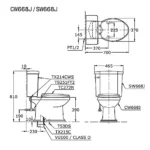 Bồn cầu TOTO MEMORY 2 khối (thoát ngang) , nắp êm TC393VS - Ảnh 2