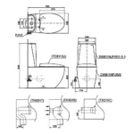 Bồn cầu TOTO CW811NPJWS#W 2 khối, nắp êm TC811SJ LP Series - Ảnh 3
