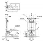 Bồn cầu TOTO CW812REA#W/ WH172AT/ TCA465/ MB174P#SS treo tường (giấu dây), nắp điện tử TCF23460AAA - Ảnh 6
