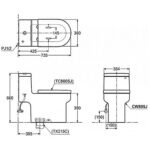 Bồn cầu TOTO CW895JW/ F#W 1 khối nắp êm TC880SJ - Ảnh 3