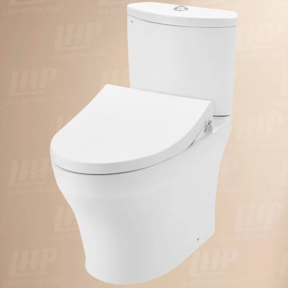 Bồn cầu TOTO CS838DE4#XW Bàn cầu TOTO CS838DE4#XW 2 khối nắp rửa cơ TCW1211S - Ảnh 1
