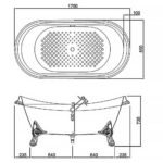 Bồn tắm TOTO FBY1756PTNE#W đặt sàn CLASSIC - Ảnh 5