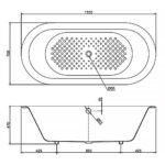 Bồn tắm TOTO FBYN1710CPE#W xây - Ảnh 5