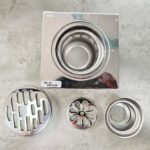 Phễu thoát sàn INAX FDV-12 (FDV12) vuông 120x120mm, (Ø90) - Ảnh 3