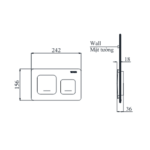 Mặt nạ xả nhấn bồn cầu TOTO HMB003CPR-2 - Ảnh 4