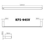 Giá treo khăn INAX KFS-945V (KFS945V) S Series, thanh đơn - Ảnh 3