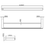 Giá treo khăn INAXKFS-945VW (KFS945VW) S Series, thanh đôi - Ảnh 3