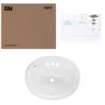 Chậu rửa mặt lavabo INAX L-2395VEC/ BW1 (L2395VEC) dương vành 3 lỗ - Ảnh 2