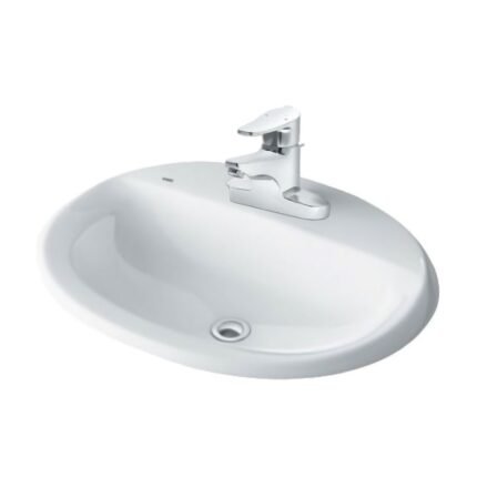 Chậu rửa mặt lavabo INAX L-2395VEC/ BW1 (L2395VEC) dương vành 3 lỗ