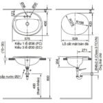 Chậu rửa mặt lavabo INAX L-2395VEC/ BW1 (L2395VEC) dương vành 3 lỗ - Ảnh 3