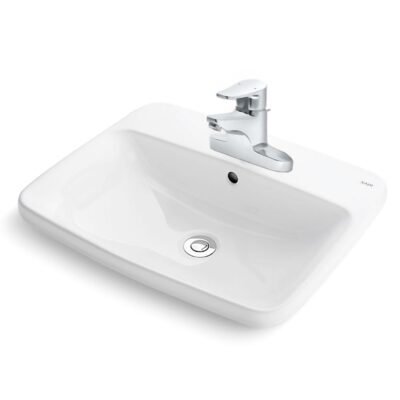 Chậu rửa mặt lavabo INAX AL-2398VEC/ BW1 (AL2398VEC) dương vành 3 lỗ
