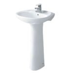 Chậu rửa mặt lavabo INAX L-284V/ L-284VD (L284V/ L284VD) treo tường kèm chân dài