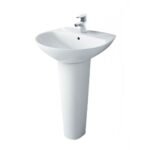 Chậu rửa mặt lavabo INAX L-285V/ L-288VD (L285V/ L288VD) treo tường kèm chân dài