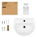 Chậu rửa mặt lavabo INAX L-285VFC/ BW1 (L285VEC) treo tường - Ảnh 2