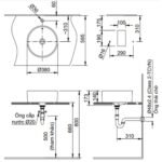 Chậu rửa mặt lavabo INAX L-295V/ BW1 (L295V) đặt bàn - Ảnh 5