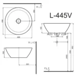 Chậu rửa mặt lavabo INAX AL-445V/ BW1 (AL445V) đặt bàn - Ảnh 6