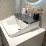 Chậu rửa mặt lavabo INAX L-C11A3-AS/ BW1 (LC11A3AS) dương vành, tích hợp chức năng tự động - Ảnh 4