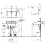 Chậu rửa mặt lavabo INAX L-C11A3-AS/ BW1 (LC11A3AS) dương vành, tích hợp chức năng tự động - Ảnh 6