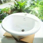 Chậu rửa mặt lavabo TOTO L501C#XW dương vành - Ảnh 4