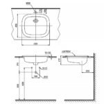 Chậu rửa mặt lavabo TOTO L763#XW dương vành - Ảnh 5