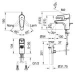 Vòi lavabo INAX LFV-1002S (LFV1002S) nóng lạnh - Ảnh 5