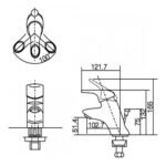 Vòi lavabo INAX LFV-102S (LFV102S) nóng lạnh - Ảnh 4