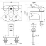 Vòi lavabo INAX LFV-1111S (LFV1111S) nóng lạnh (vòi chậu 3 lỗ) - Ảnh 2