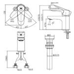 Vòi lavabo INAX LFV-1112S (LFV1112S) nóng lạnh - Ảnh 2
