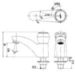 Vòi lavabo INAX LFV-12AP (LFV12AP) lạnh, kèm xả lavabo A325PS - Ảnh 4